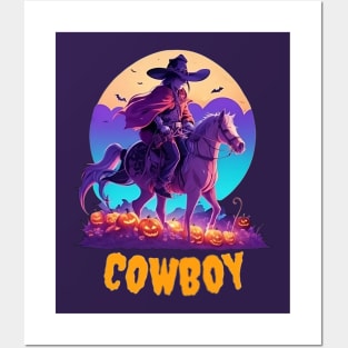 Halloween Cowboy Posters and Art